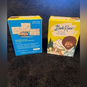 Bob Ross By the Numbers 2 (two) Mini Paint By Numbers Kits